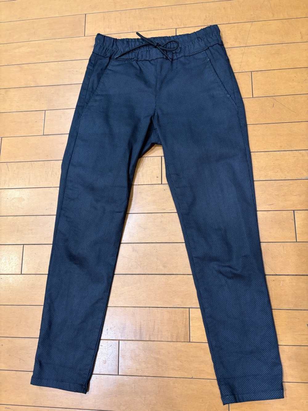 Flog black with gray/blue women’s drawstring pants size 26
